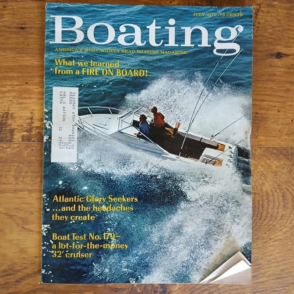 Lot Of 4 Vintage Boating Magazines 1970-1971 With Boat Show Issue Water Sailing